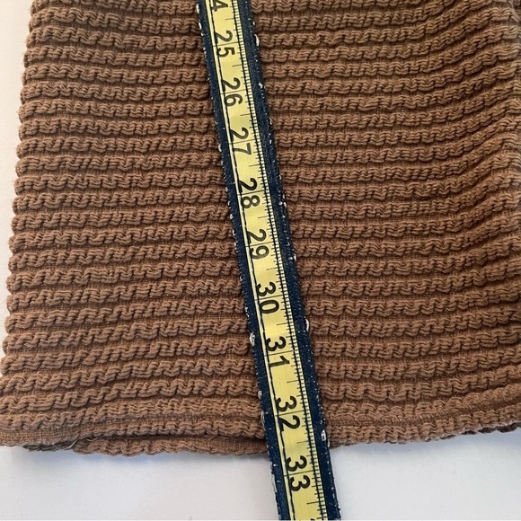 Authentic Rabbit Fur A-Line Mini Scoop Neckline Stretch Dress Brown Small - Picture 10 of 13